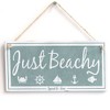 'Just Beachy (Land & Sea)'- Nautical Sign - Handmade Shabby