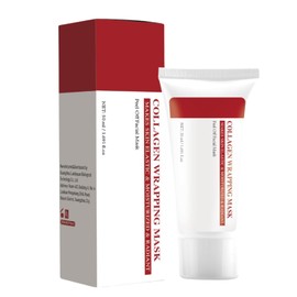 Real Collagen Night Wrapping Mask, Glass Skin Collagen Peel Off Face Masks, Peel Off Facial Mask for Dry & Dehydrated Skin, Deep Hydration, Skin Tightening & Glass Skin Glow