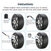 6-Pack Valve Stem Extenders, Mellbree 45 Degree 90 Degree 135