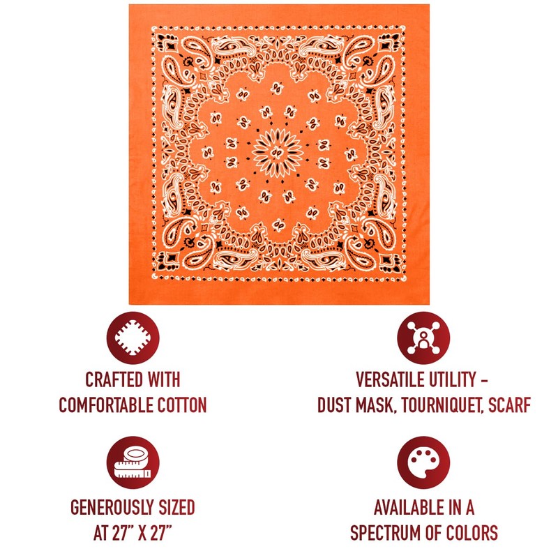 Rothco Trainmen Paisley Bandana – Multipurpose Outdoor Utility Survival Headwrap,
