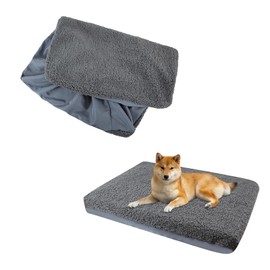 Mebiosi Pet Bed Covers, Waterproof Washable Dog Bed Covers Replacement Grey(32"x44"x6" L)