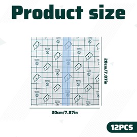 Waterproof Dressings for Wounds 12pcs Large Dressings Waterproofs Bandage Transparent Waterproof Wound Dressing for Cuts & Post-Surgical Incisions(20x20cm)