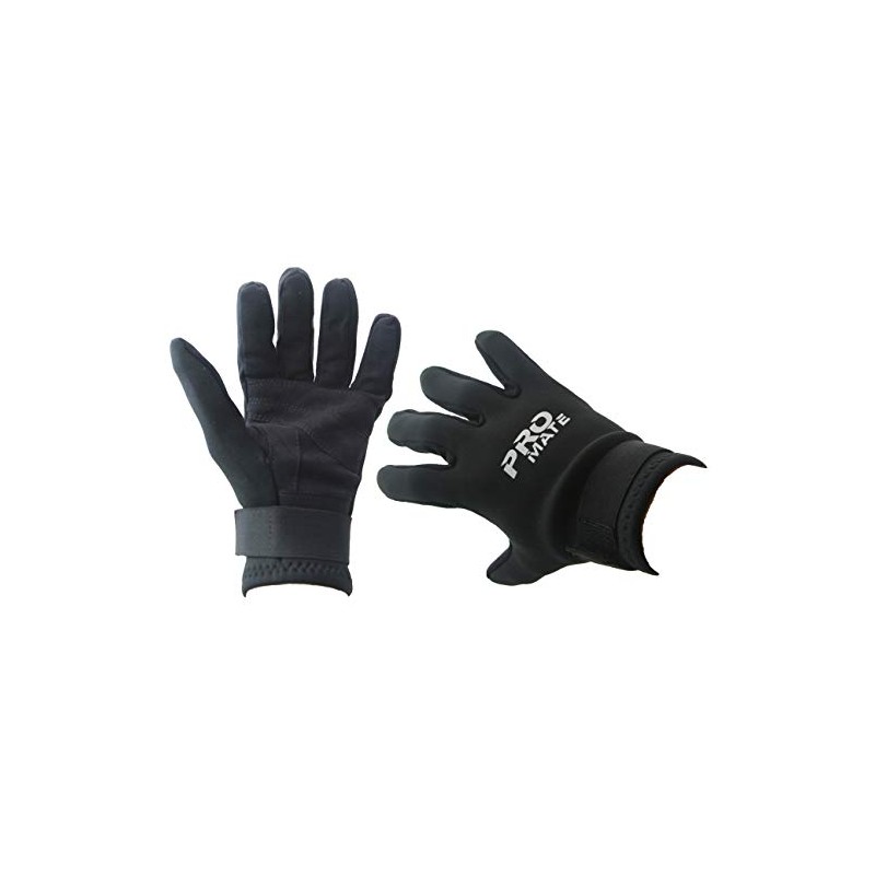 Promate 1.5mm Amara Leather Sailing Gloves, Black, M