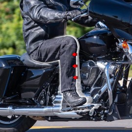 21ST Black 1" Driver Floorboard Relocation Bracket Kit For Harley Road King Tri Glide