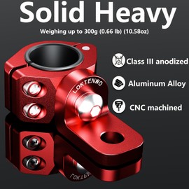 LOKTENWO Heavy Duty CNC Aluminum Alloy Roll Light bar mounts, Adjustable 360° ATV Chasing Antenna Whip Flag Mount Universal Fit 0.875''/1''/1.125'' Roll Cage