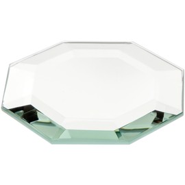 Plymor 3" Octagon, 5mm Thick Beveled Glass Mirror, Pack of 3