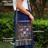 WYSJYBHJ Embroidered Shoulder Crossbody Bag,Hippie Travel Crossbody Bag, Hippie Travel