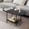 Coffee Tables for Living Room,2-Tier Small Coffee Table Industrial Modern