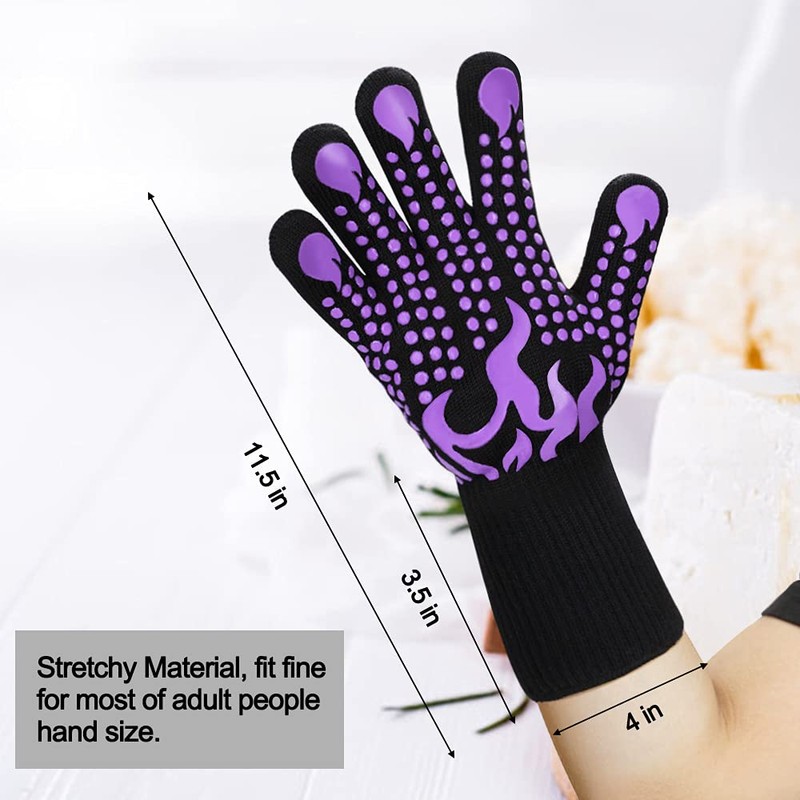 Comsmart BBQ Gloves, 1472 Degree F Heat Resistant Grilling Gloves