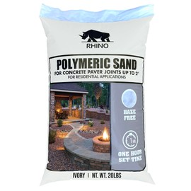 Rhino Power Bond Plus - Polymeric Sand for Pavers and Stone Joints up to a Maximum of 2 inches. (20 Pound, Ivory)