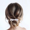 Allereya Rhinestone Weeding Hair Clip Hair Clip Crystal Bow Hair