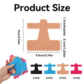 GodtKowty 32 fasce kinesiologiche pretagliate, fasce elastiche sportive impermeabili senza lattice, supporto muscolare e articolare, sollievo dal dolore, ideale alluce valgo