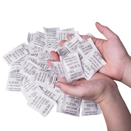 WOWCASE 57 PCS 5 Gram Silica Gel Packs, Premium Transparent Desiccant, Desiccant Packs for Storage, Moisture Absorbers for Electronics, Clothes Shoes, Jewelry, Spices