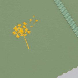 Yop & Tom Bullet Dotted Journal (A5) - Dandelion - Dot Grid Notebook With Extra Thick Paper (160 GSM) - Sage Green