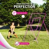 Volleyball Rebounder Pink, 7x4 ft Adjustable Volleyball Rebounder Net, Bounce