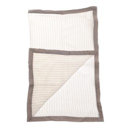 Ziggle - Cellular Blankets Baby - Award Winning Blanket - Baby Bag Essentials 100% Combed Cotton - 90x70cm - Grey Trimmed