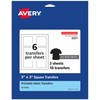 Avery Dark Transfer Paper for T-Shirts, 3" x 3" Pre