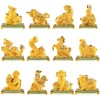 BOYULL Large Size Chinese Zodiac Horse Year Golden Resin Collectible