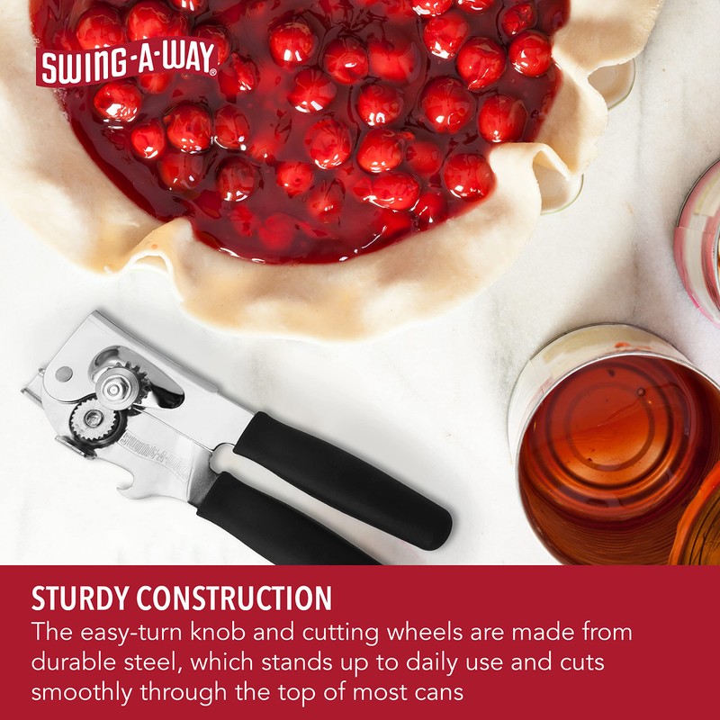 Swing-A-Way Portable Can Opener, Features an Ergonimic Handle for Optimal