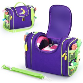 Carrying Case Compatible with Toniebox Starter Set, Role Storage Bag with Handle and Shoulder Strap, Portable Travel Organizer Case for Tonies Headphones, Charger and Accessories (Purple)