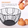 Roundsky Iron Egg Shelf Basket Fruit Basket Creative Collection Ceramic