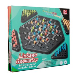 Chain Triangle Chess Game, Strategy Triggle Board Kids Games for Family Night, 2 to 4 Players.