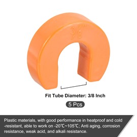 sourcing map 5Pcs 3/8 Inch Disconnect Clip for Easily Removing Push-fit Fitting U-Shaped Clips Fitting Slip Removal Tools for Push to Connect Brass Plumbing Fittings