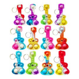 Mini llavero de guitarra a granel, regalo para niños y niñas, suministros de fiesta y premio en el aula (30 paquetes)