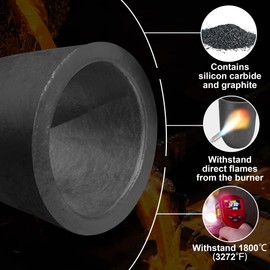 Nelyrho #4(4.5kg) Graphite Crucible for Metal Melting Casting Refining Gold Silver Copper Brass Aluminum