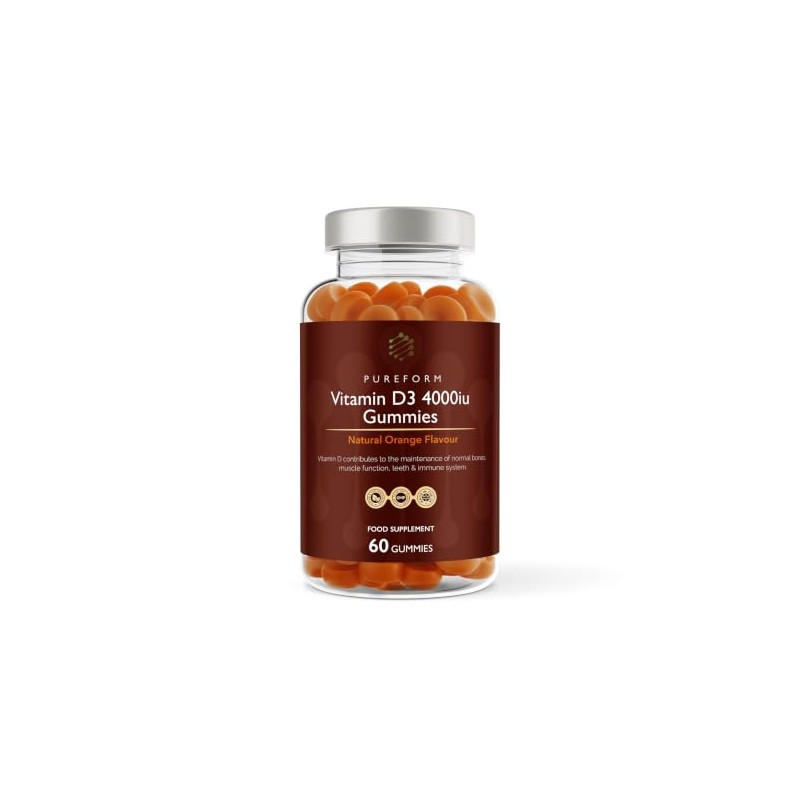 PureForm Vitamin D3 4000IU Gummies | High Strength Vitamin D