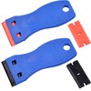 2pcs 1.5” Plastic Razor Scraper with Comfort Handle, Multipurpose Double