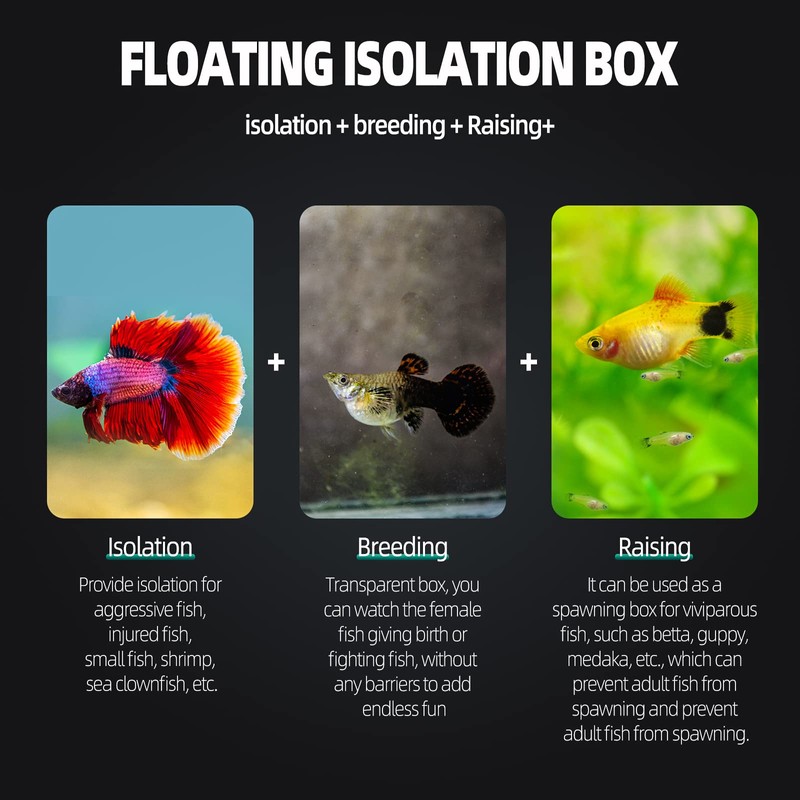 Boxtech Aquarium Fish Tank Hatchery Incubator Breeding Box, Acrylic White