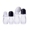 2PCS Empty Clear Glass Roll-on Bottles with Plastic Roller Ball