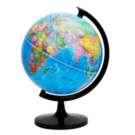 Exerz 12" World Globe - Political Map Educational - Self Assembled School Globe for Classroom