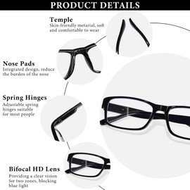 ZESAKER Reading Glasses for Women Blue light Blocking Readers Lightweight Spring Hinges Computer Eyeglasses Readers (Black, 1.0)