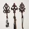 Shabby Chic Cast Iron Decorative Wall Hooks - Rustic -