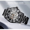 FORSINING Retro Steampunk Skeleton Automatic Diamond Royal Carving Men's Watches