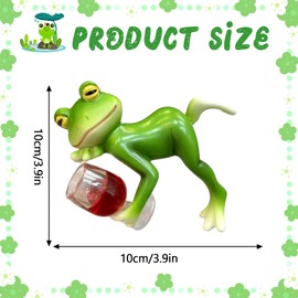 ARTGUTS Hanging Frogs, Decorative Garden Frog Figures, Green Frog Flower Pot Hanger Figures, Animal Ornament, Garden Figure for Outdoors, Resin Statue, for Garden, Balcony, Home