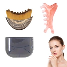 Lymph Care Brush Sculpts Chin & Chin Line, Dry Brushing Face Brush, Drainage Massager for Face, Relieves Fatigue for Jaw and Jaw Line Portable Beauty Tool