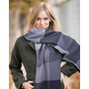 EOAMGO Women's Winter Scarf, Cuddly Cotton Checked Oversized Square Blanket