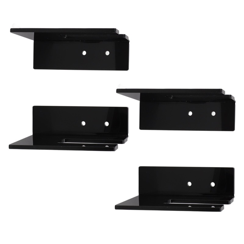 4Pcs Black Acrylic Skateboard Wall Mount Rack Skateboard Wall Hanger