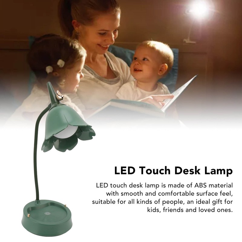 3W LED Touch Desk Lamp 3 Gear Dimmable Foldable Petal