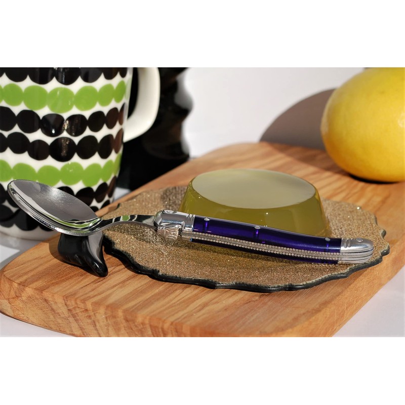 Laguole ABS Handle Teaspoon Gift Boxed French NERON Paris Blue