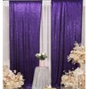 Purple Sequin Backdrop Curtains, 2 Panels Purple Sequin Backdrop, 2FTx8FT