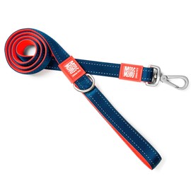Max & Molly Ultra Safe and Comfortable Padded Neoprene Sports Lead with Reflective Outer Seams, Matrix Red