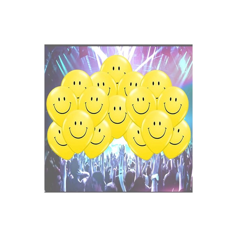 Smile Face Smiling Latex Balloons, 12" Latex, Party Decorations for