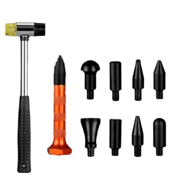 9 Types of Head Dent Repair Rubber Hammer Hammer Repair Kit Dent Repair Tool Tool Repair Tool Car Combination Hammer DIY Repair Tool
