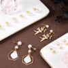 SOFPLATE 1 Box 120Pcs hypoallergenic Pearl Earring Posts Pearl Earring