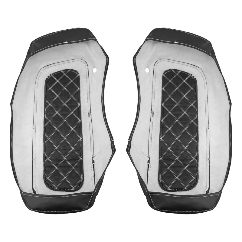 HDBUBALUS White Hard Saddle Bag Lid Bra Covers For Harley
