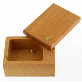 Lutèce Créations Small Lacquered Wooden Box for Hand Crank Musical Mechanism